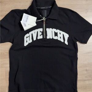 Givenchy Kids Black Polo with White Logo